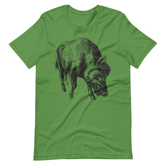 Printagon - Wild Boar - Unisex T-shirt - Leaf / S