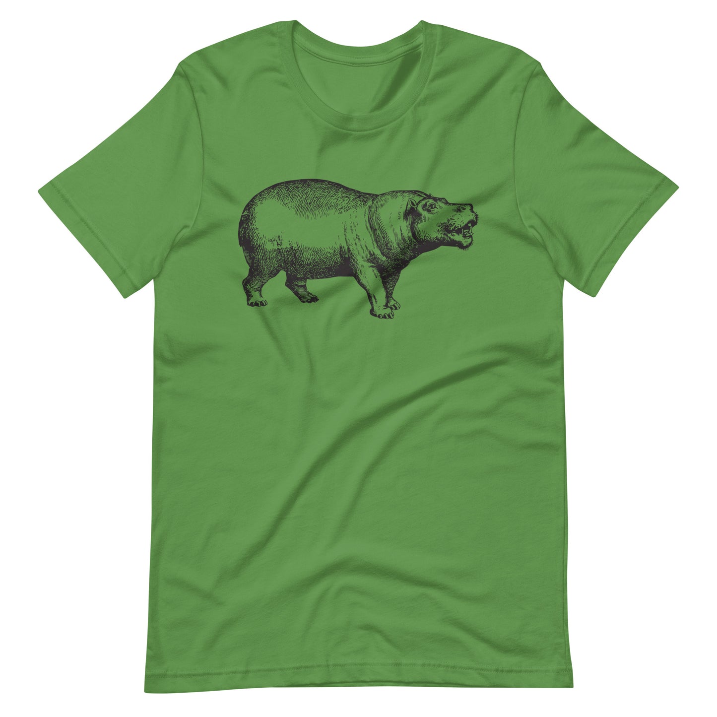 Printagon - Hippopotamus - Unisex T-shirt - Leaf / S