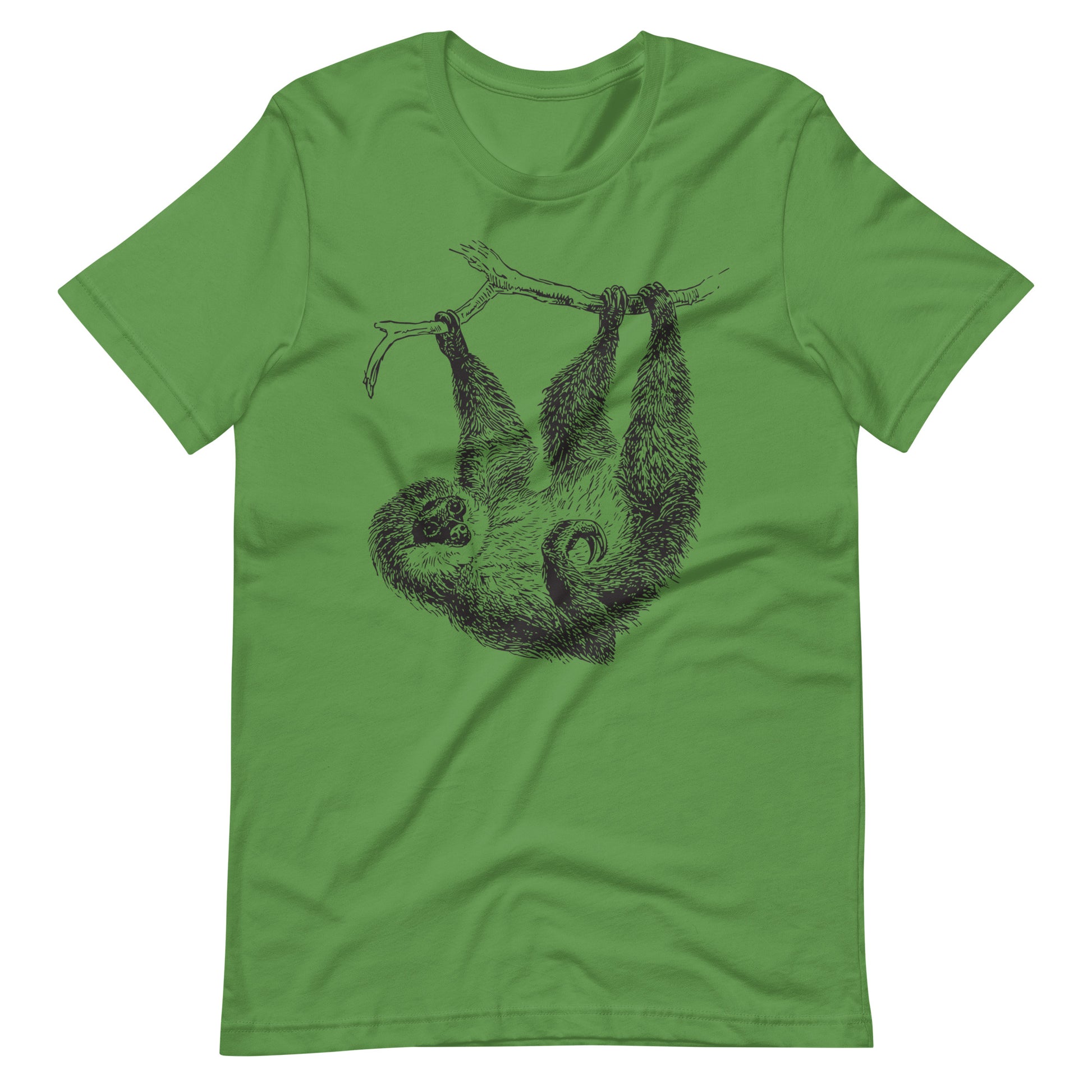 Printagon - Sloth - Unisex T-shirt - Leaf / S