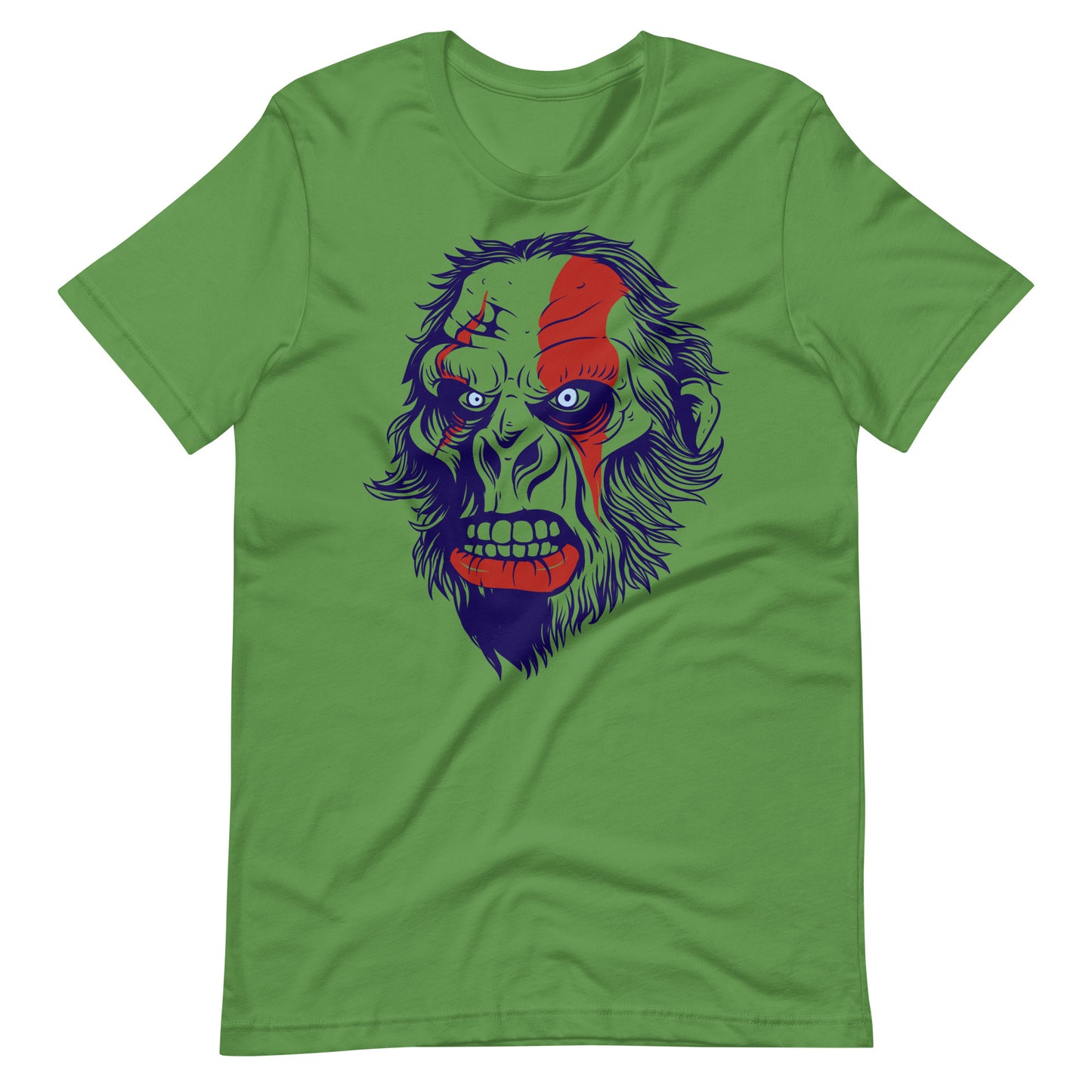 Printagon - Scary Head - Unisex T-shirt - Leaf / S