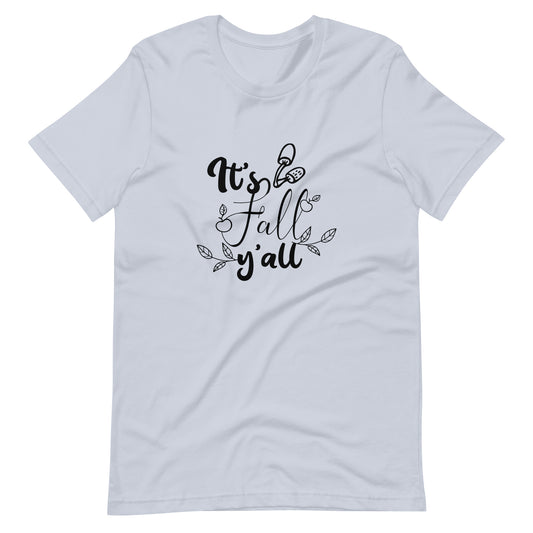 Printagon - It's Fall Y'All - Unisex T-shirt - Light Blue / XS