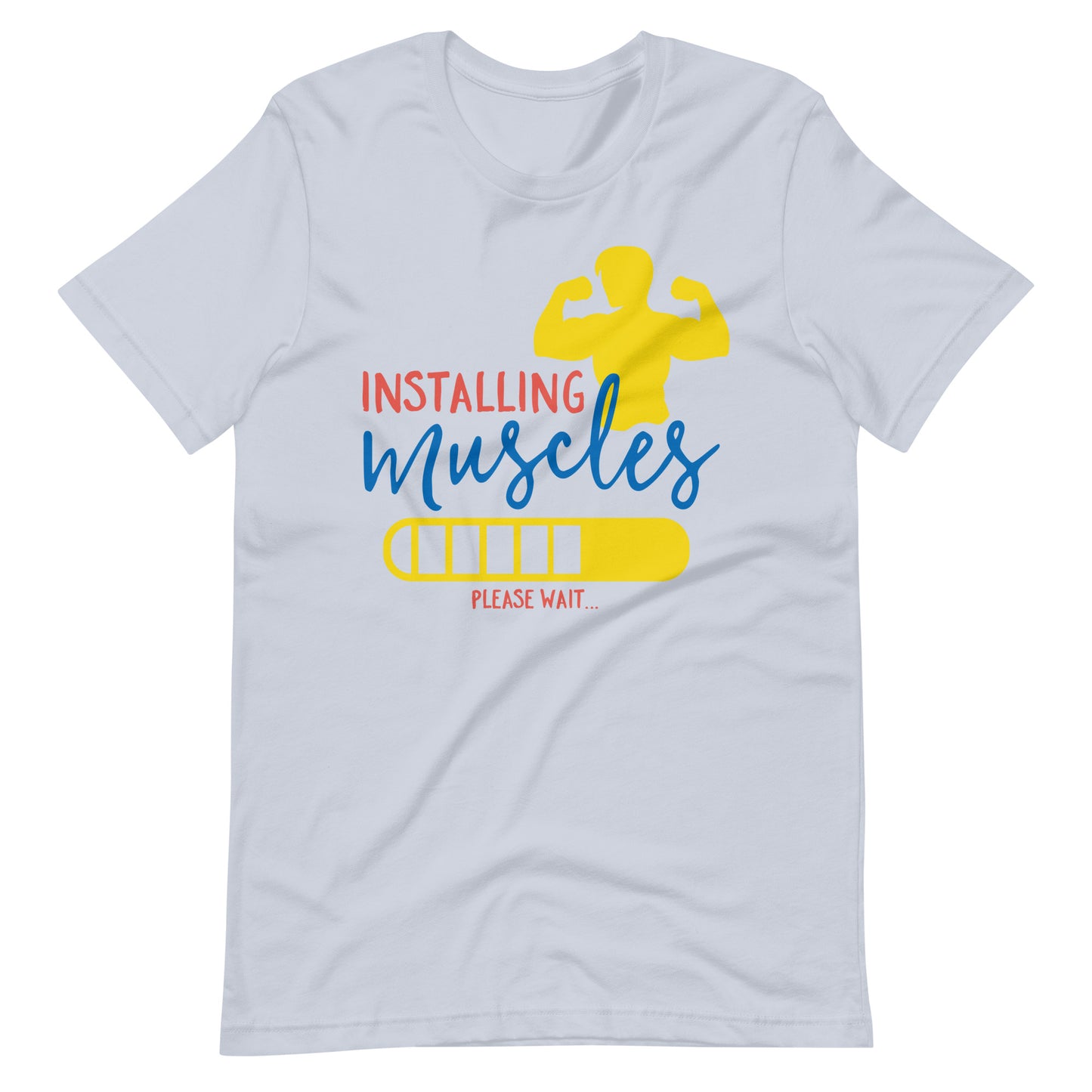 Printagon - Installing Muscles - Unisex T-shirt - Light Blue / XS