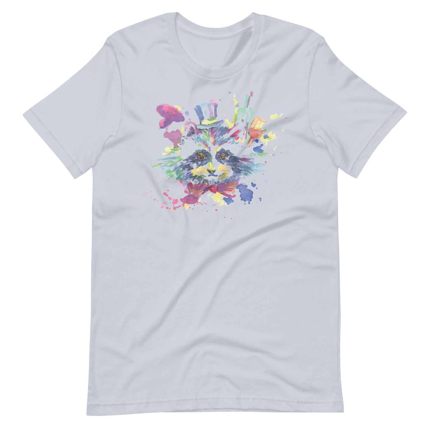 Printagon - Colorful Cat - Unisex T-shirt - Light Blue / XS