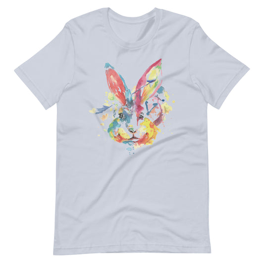 Printagon - Colorful Bunny - Unisex T-shirt - Light Blue / XS