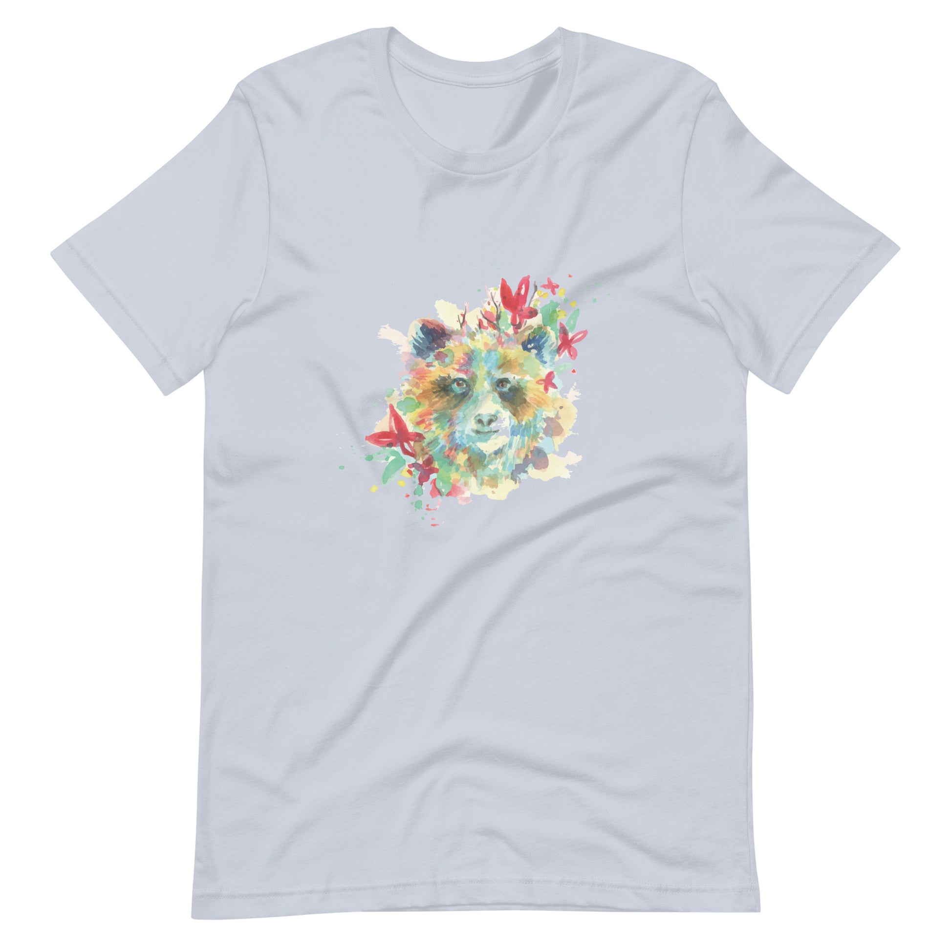 Printagon - Colorful Fox - Unisex T-shirt - Light Blue / XS