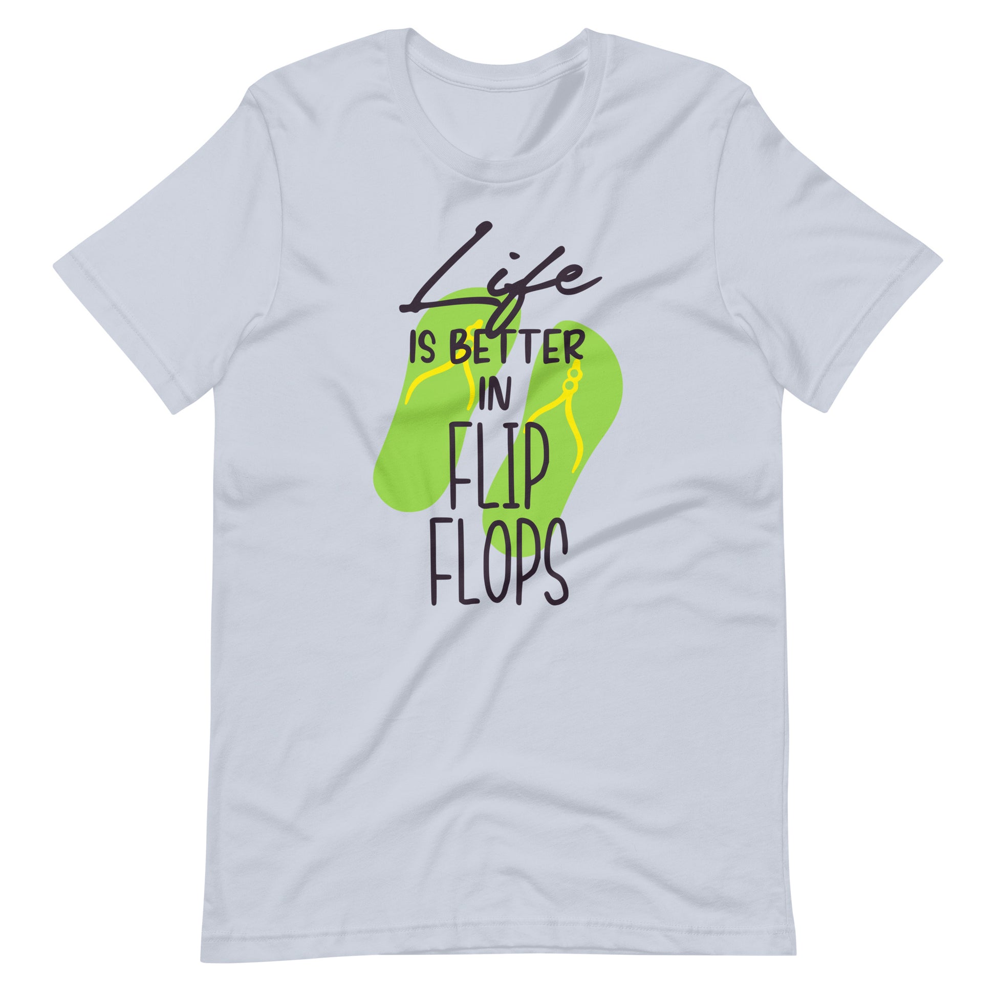 Printagon - Life Is Better In Flip Flops - Unisex T-shirt - Light Blue / XS