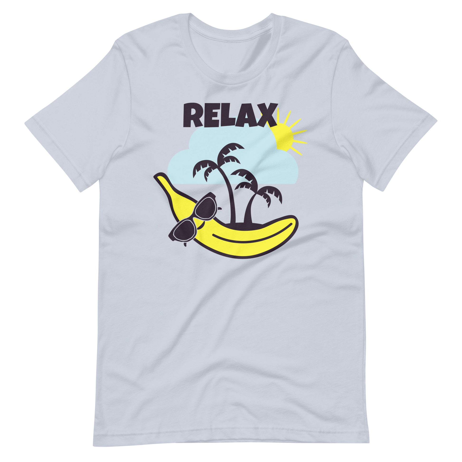 Printagon - Beach Banana Relax - Unisex T-shirt - Light Blue / XS