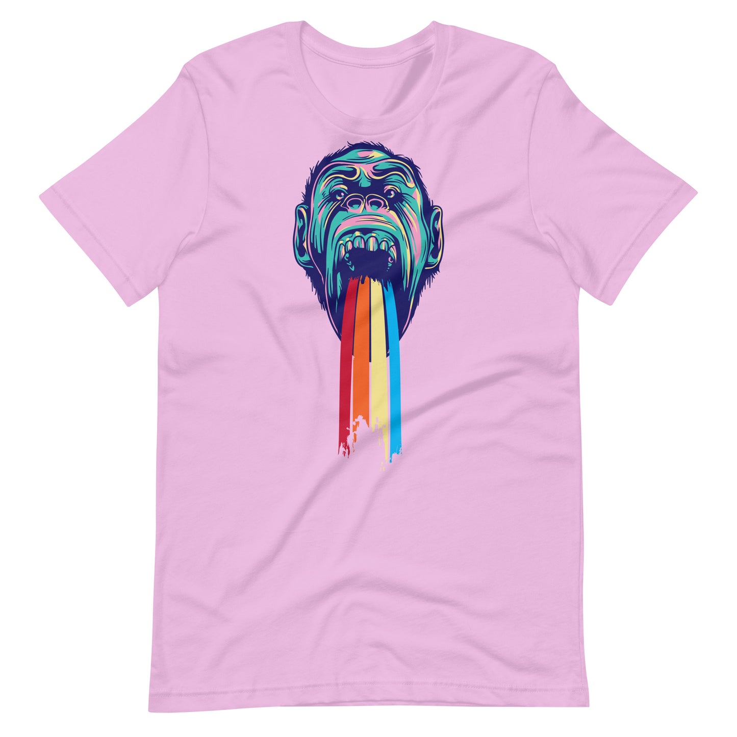 Printagon - Monkey Screams - Unisex T-shirt - Lilac / S