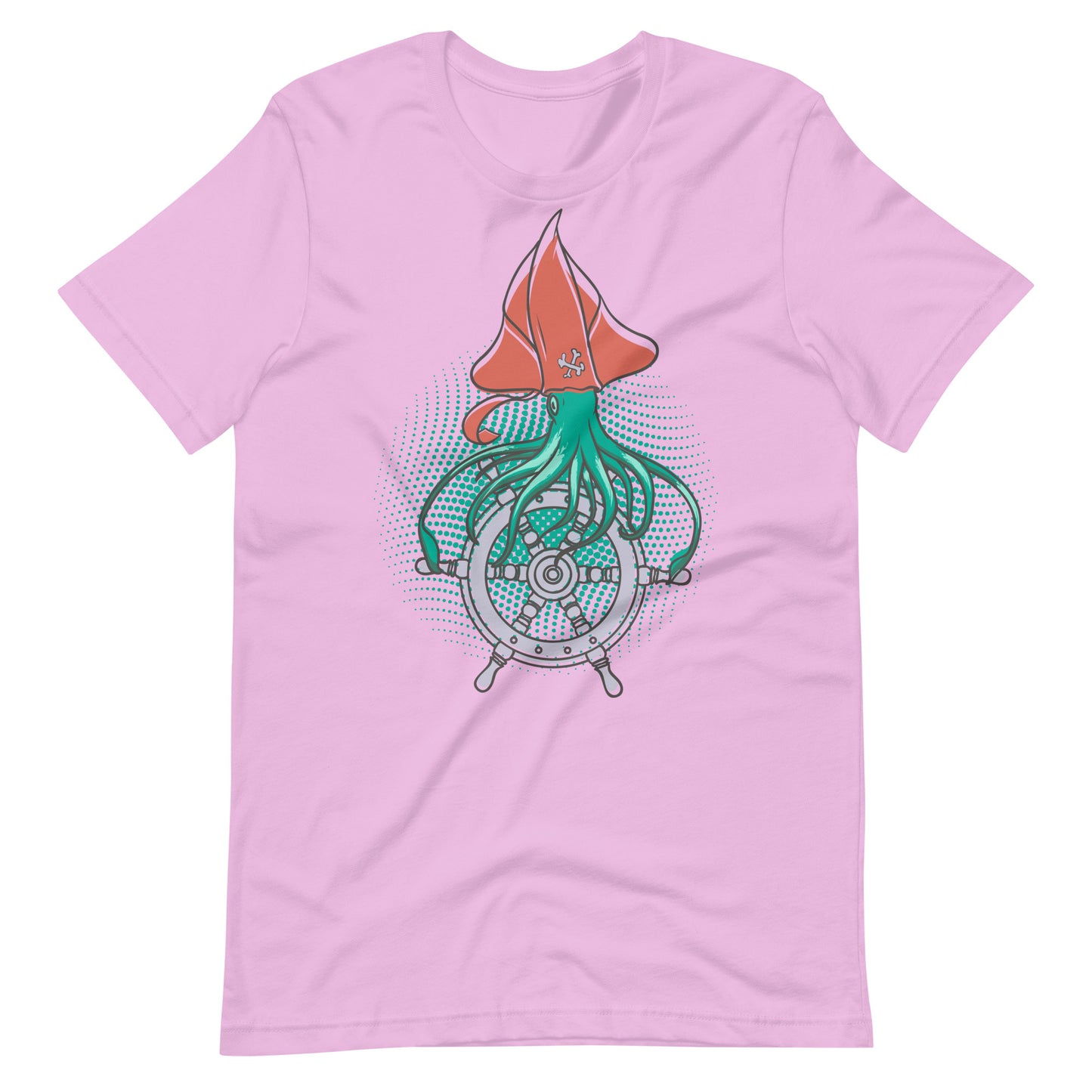 Printagon - Squid Pirate - Unisex T-shirt - Lilac / S