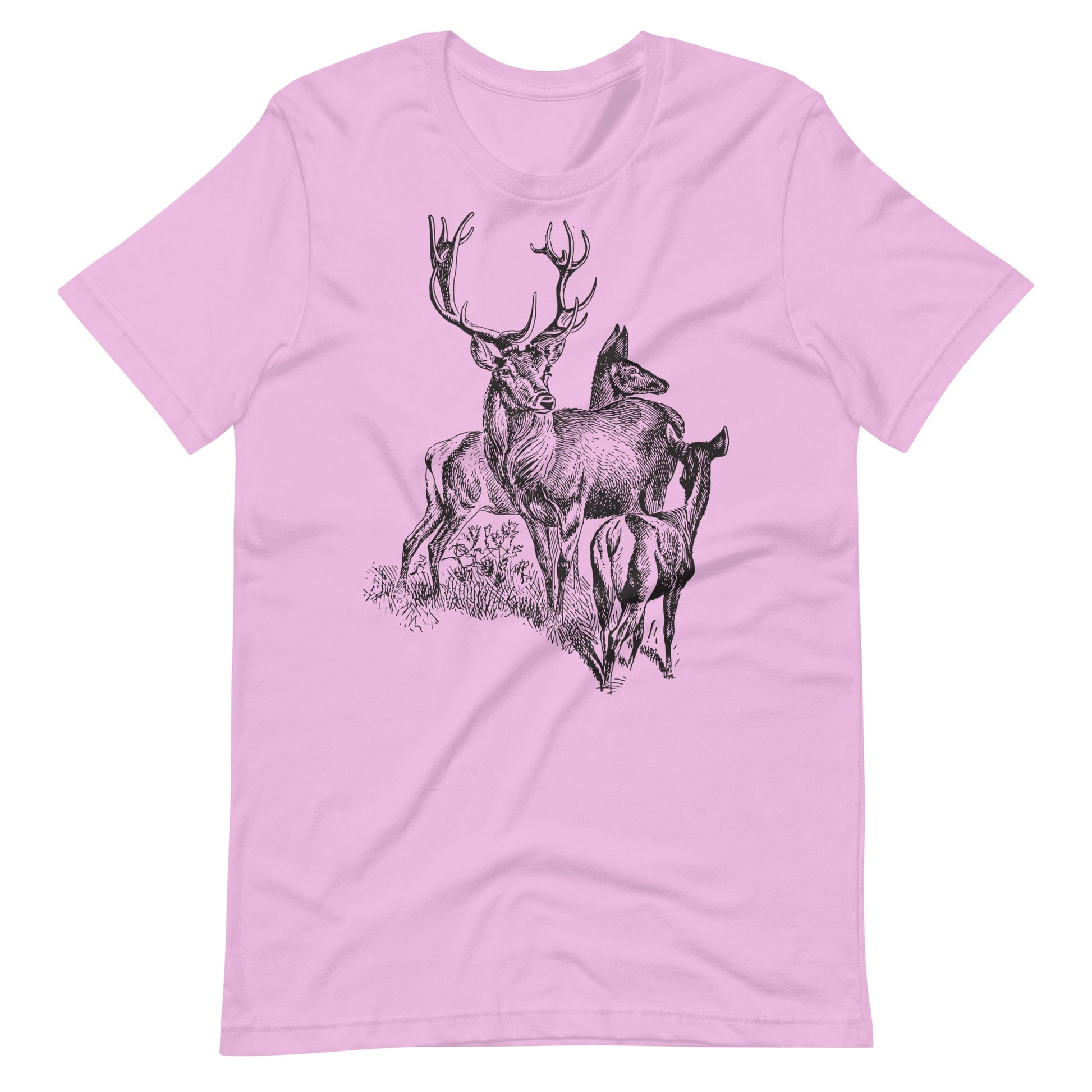 Printagon - Deer and Friends - Unisex T-shirt - Lilac / S