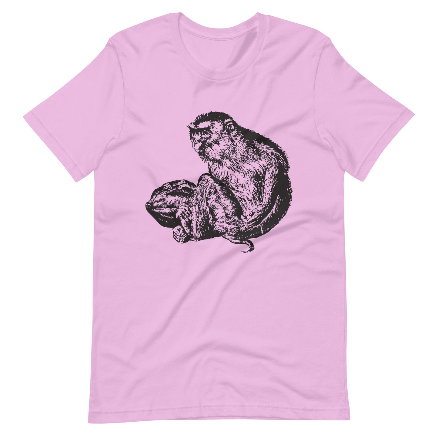 Printagon - Monkey 002 - Unisex T-shirt - Lilac / S