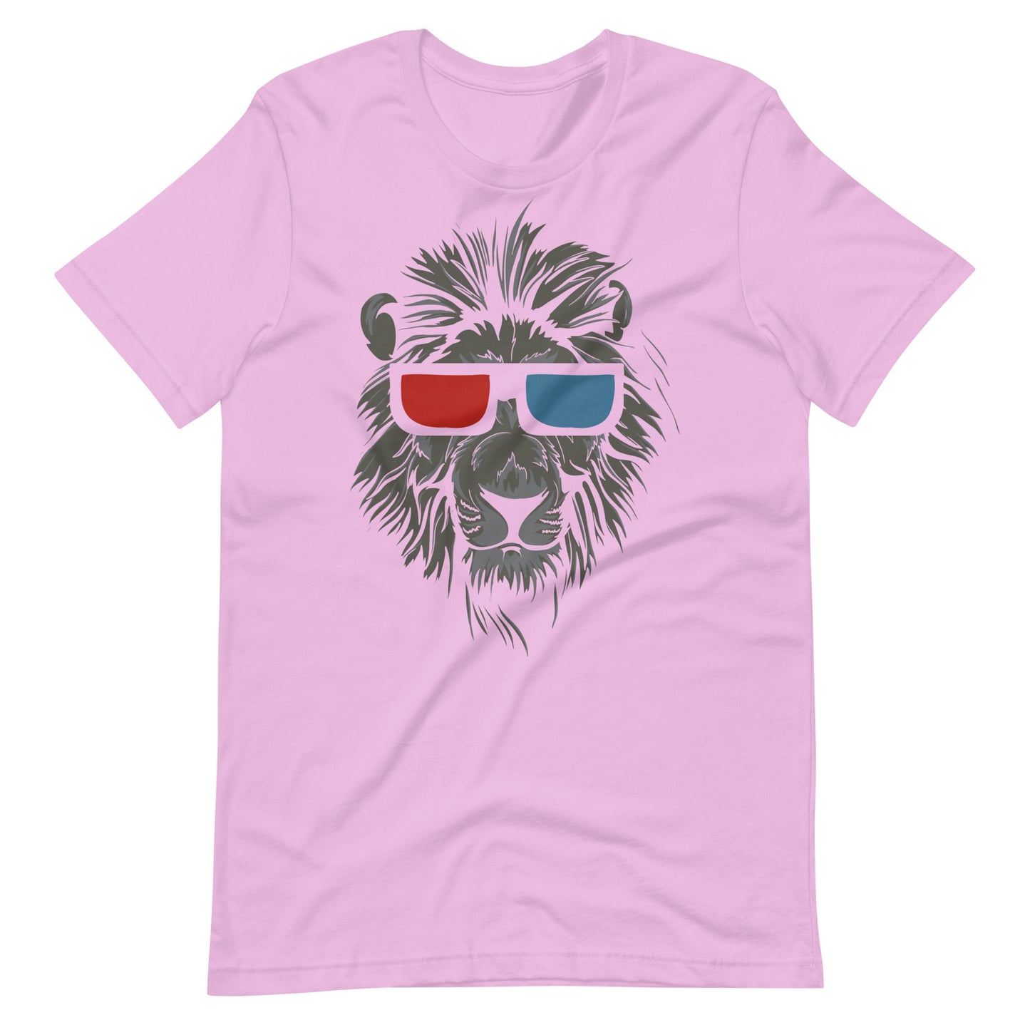 Printagon - Red and Blue Shades Tiger - Unisex T-shirt - Lilac / S