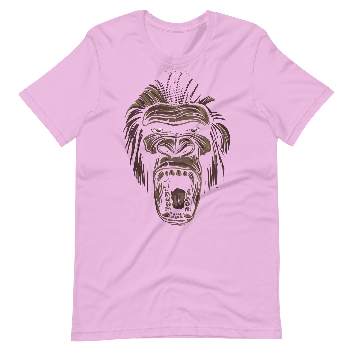 Printagon - Chimp Screaming - Unisex T-shirt - Lilac / S