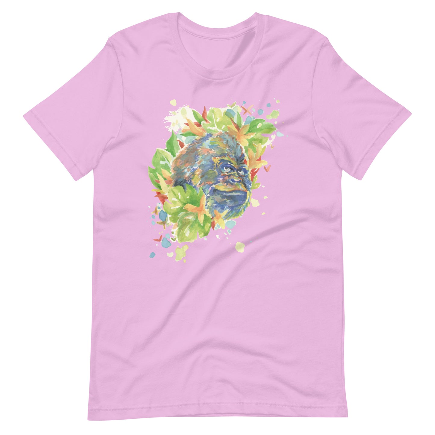 Printagon - Colorful Gorilla - Unisex T-shirt - Lilac / S