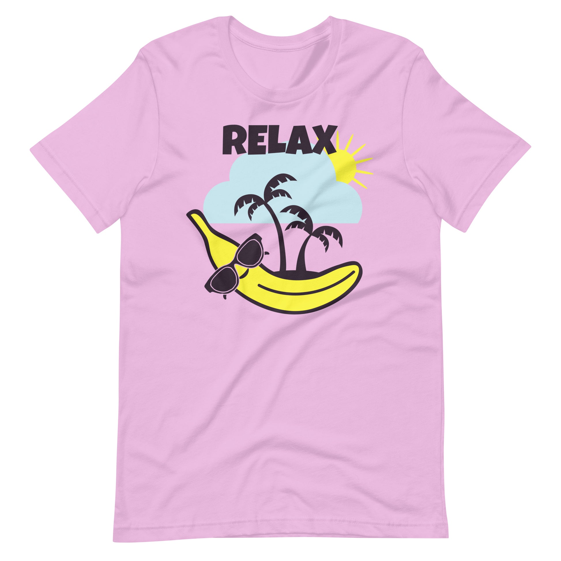 Printagon - Beach Banana Relax - Unisex T-shirt - Lilac / S