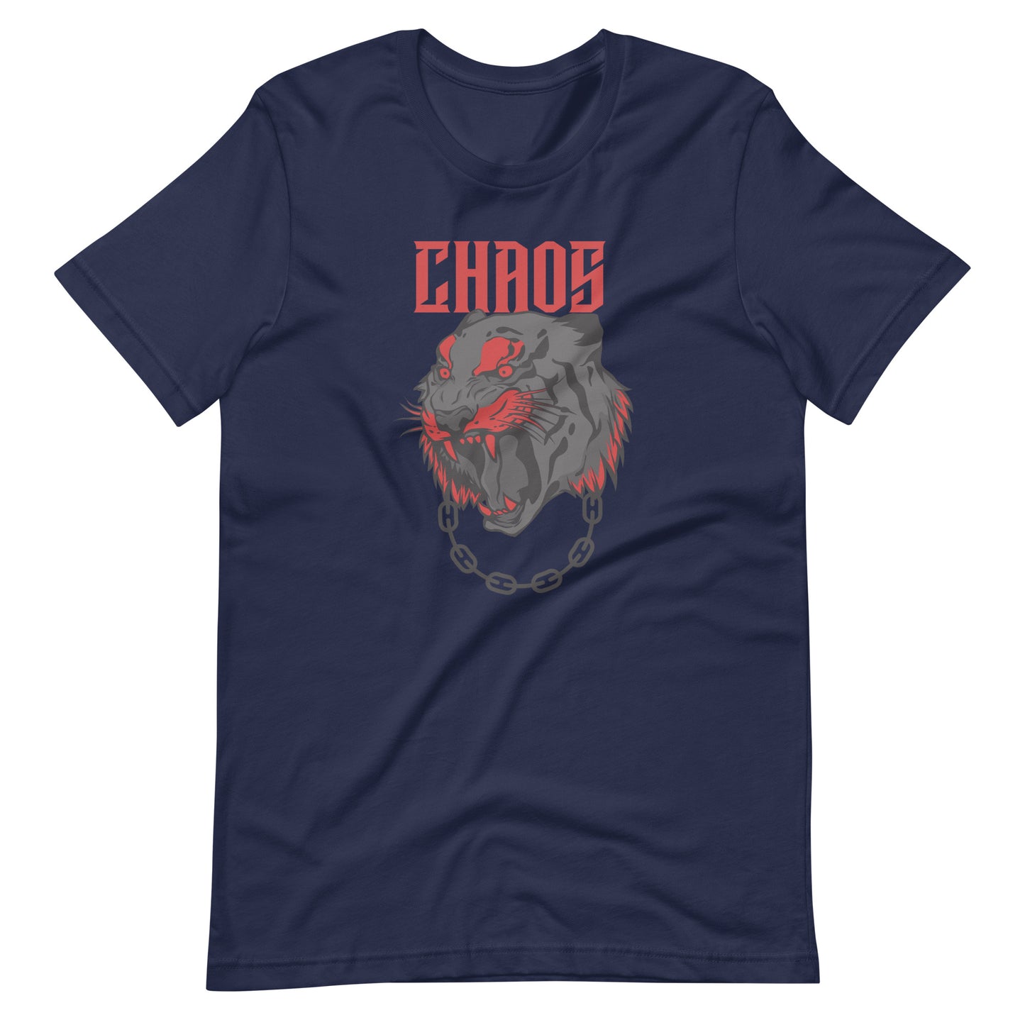 Printagon - Chros Lion - Unisex T-shirt - Navy / XS