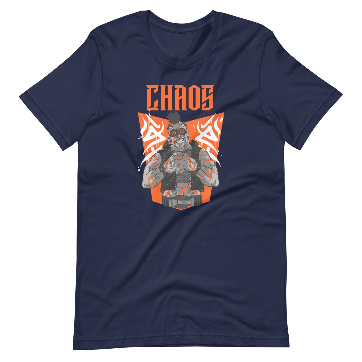 Printagon - Chaos Orange - Unisex T-shirt - Navy / XS