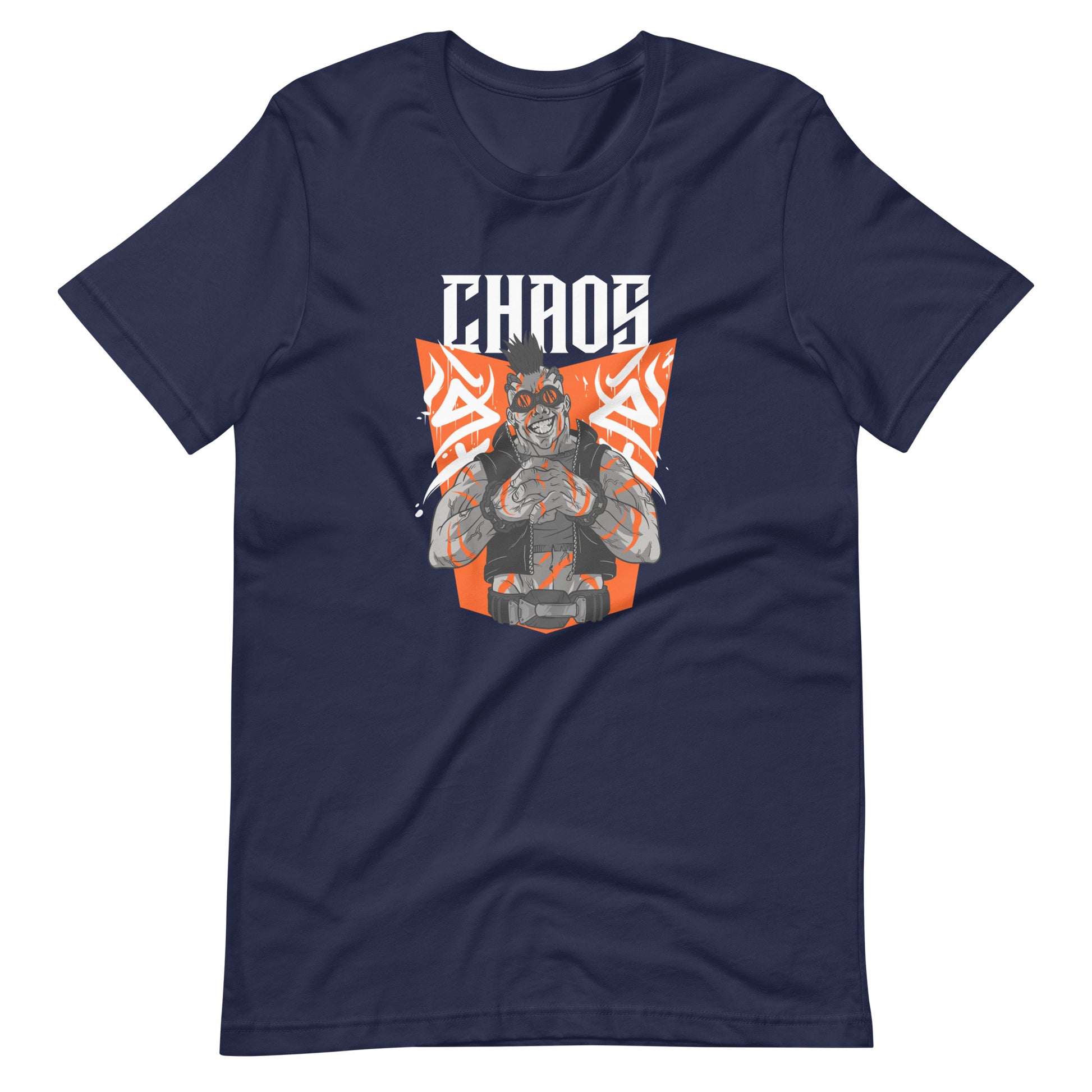 Printagon - Chaos Orange 002 - Unisex T-shirt - Navy / XS