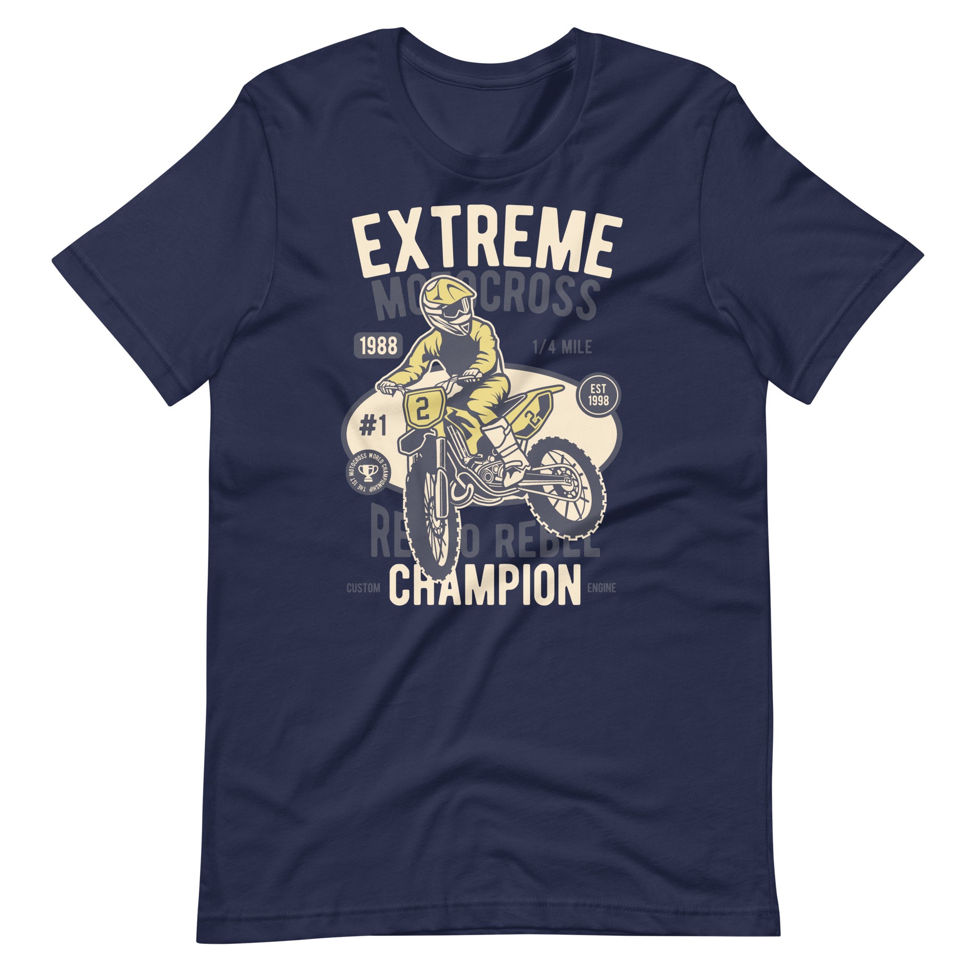 Printagon - Extreme Motocross Champion - T-shirt - Navy / XS