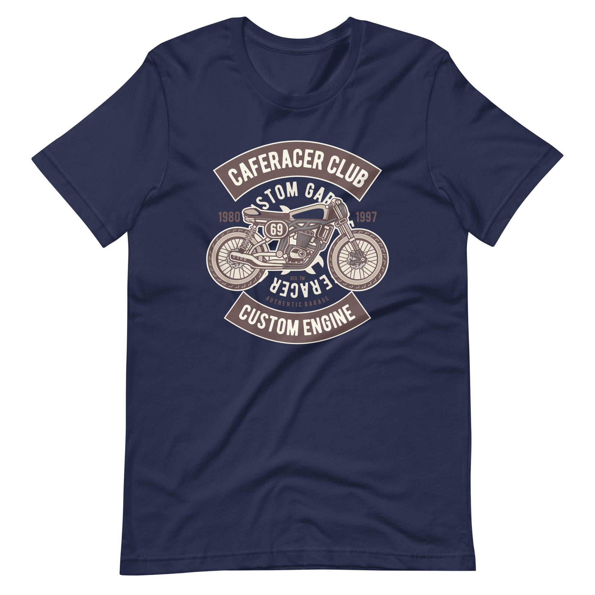 Printagon - Caferacer Classic 002 - T-shirt - Navy / XS