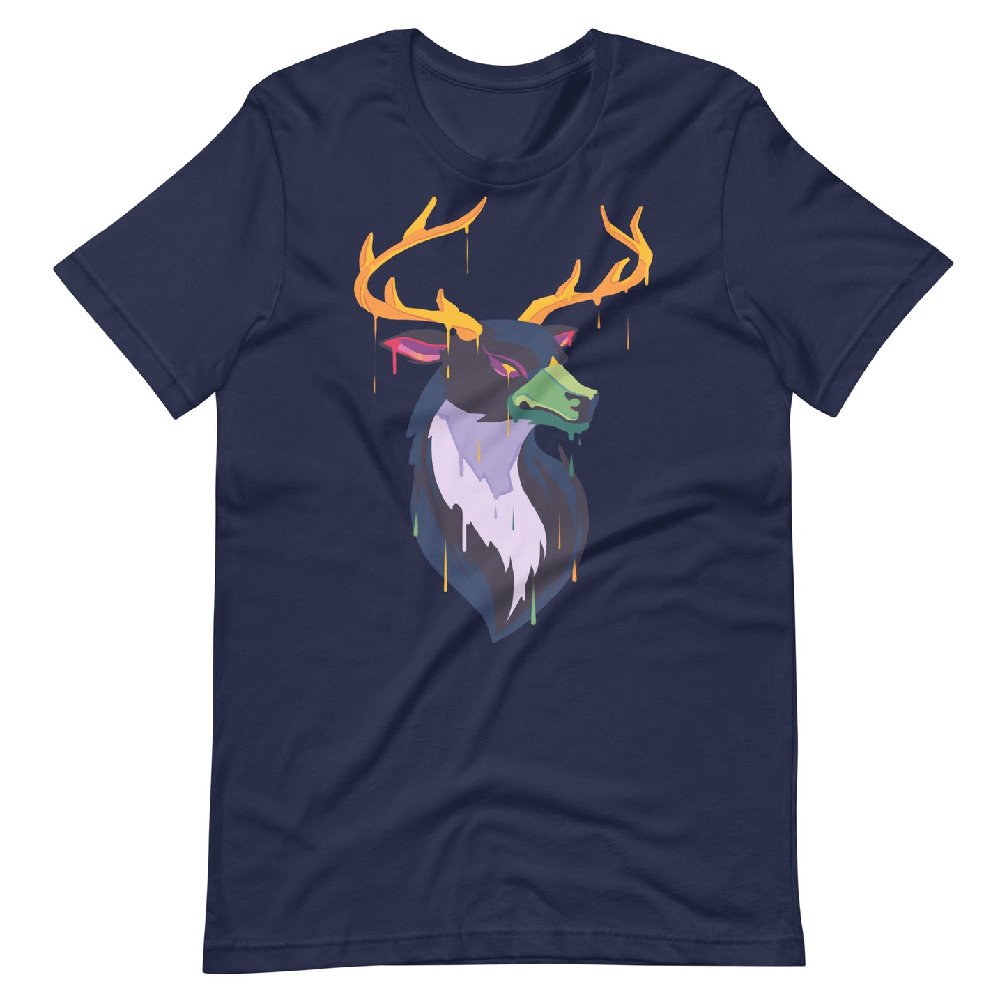 Printagon - Designious Stag - T-shirt - Navy / XS