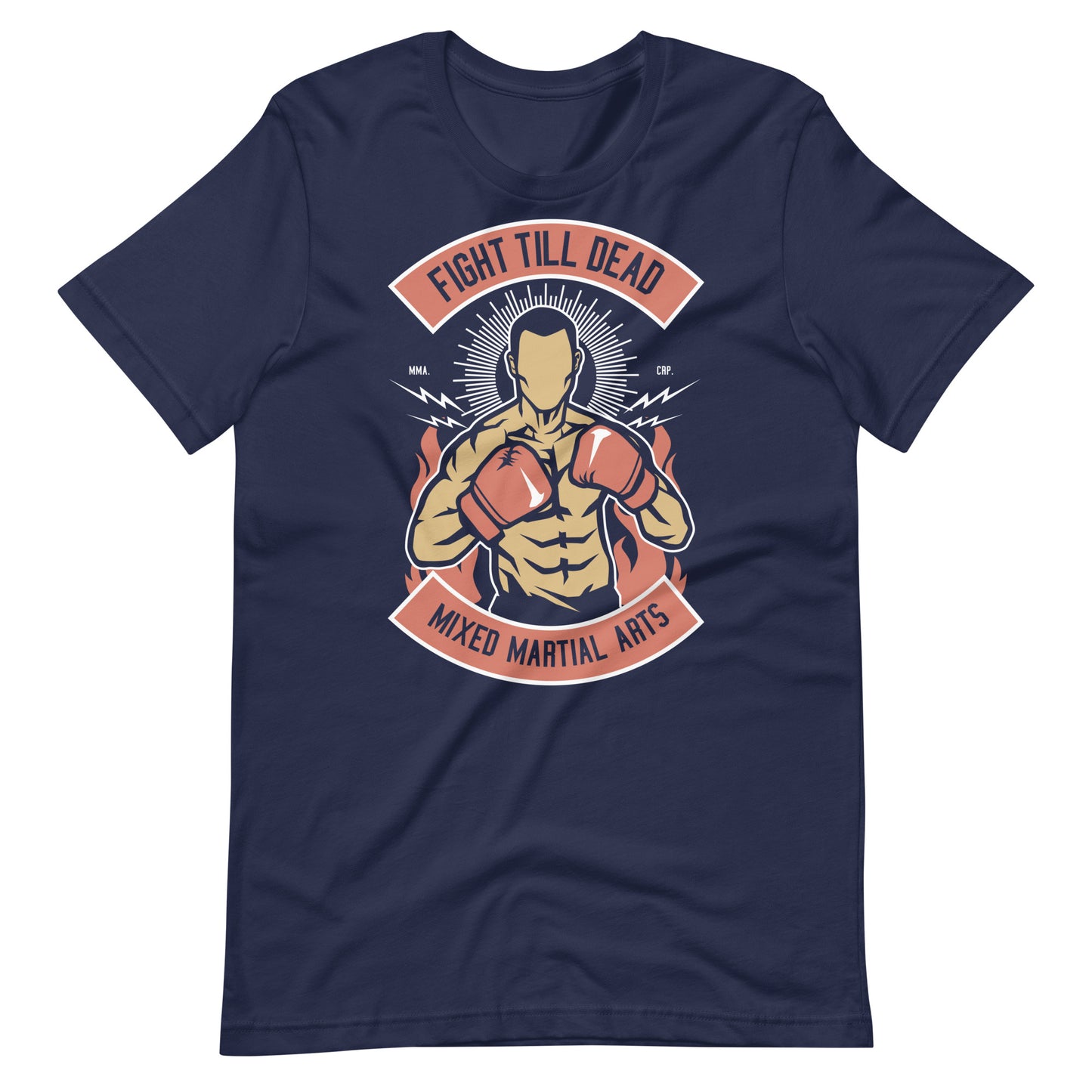 Printagon - Fight Till Death - Unisex T-shirt - Navy / XS