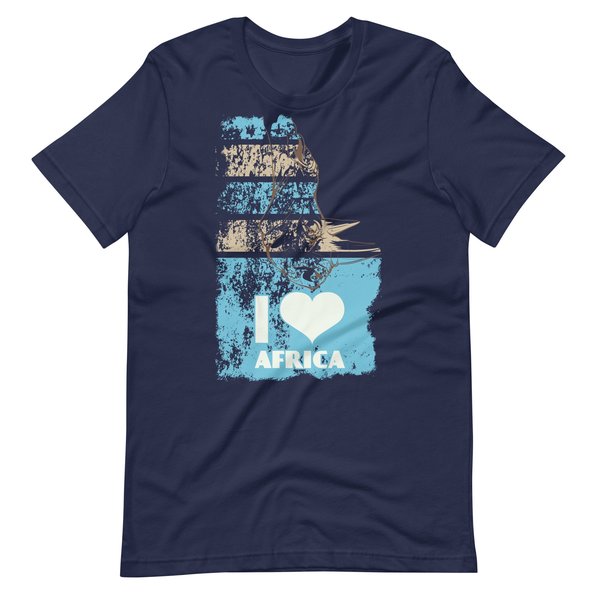 Printagon - I Love Africa - T-shirt - Navy / XS