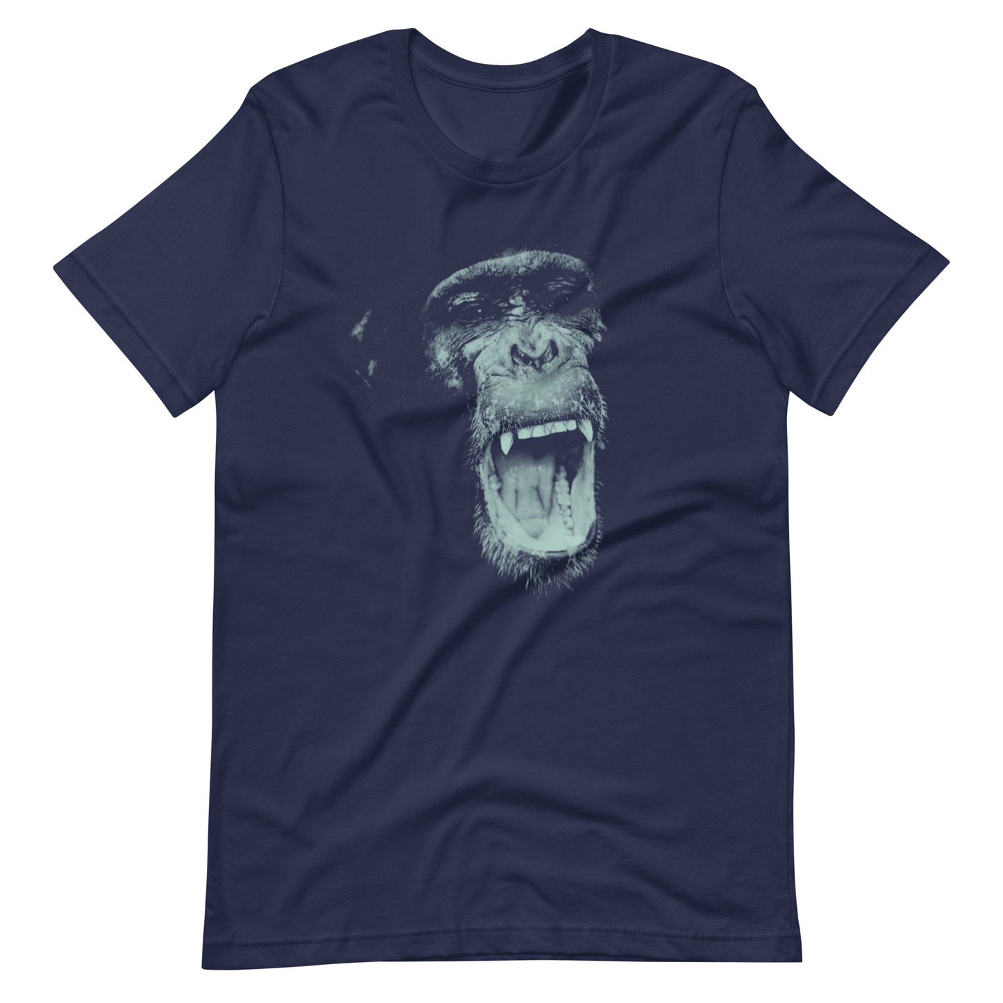 Printagon - Chimp - Unisex T-shirt - Navy / XS