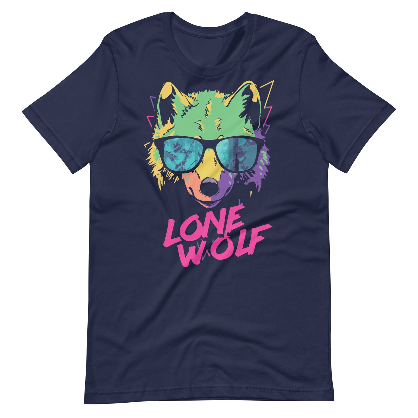 Printagon - Lone Wolf - Unisex T-shirt - Navy / XS