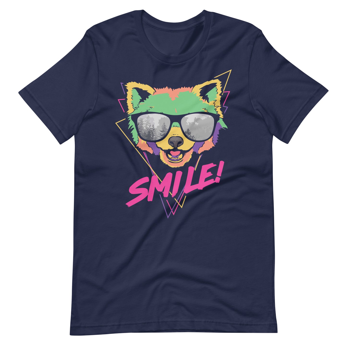 Printagon - Smile - Unisex T-shirt - Navy / XS