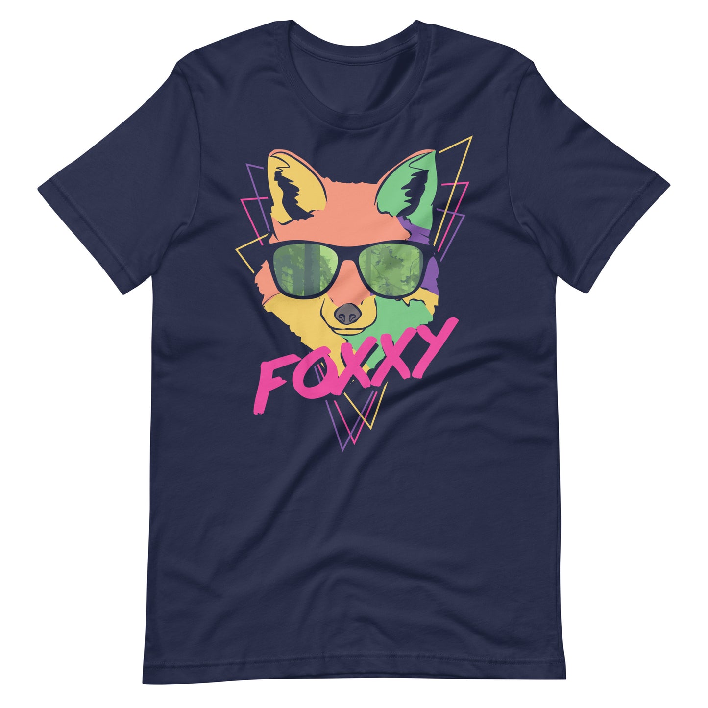 Printagon - Foxxy - Unisex T-shirt - Navy / XS