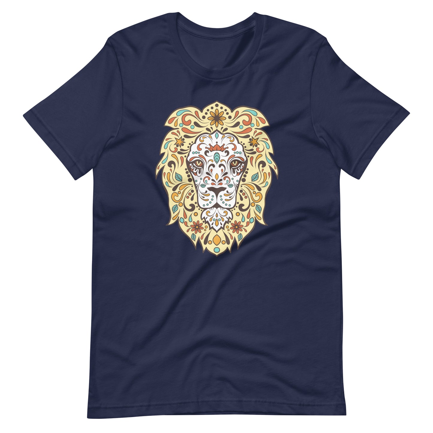 Printagon - Printed Tiger - Unisex T-shirt - Navy / XS