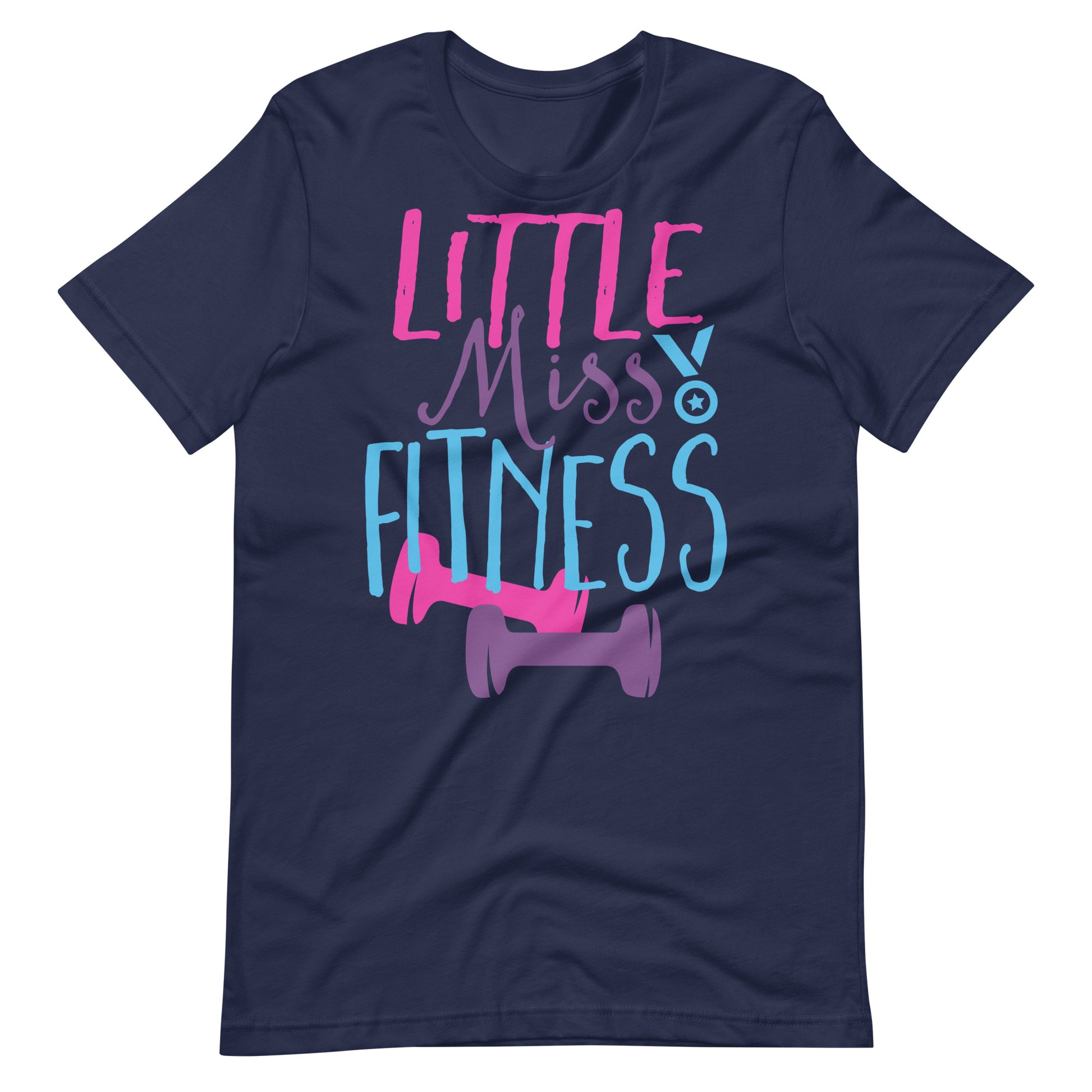 Printagon - Little Miss Fitness - T-shirt - Navy / XS