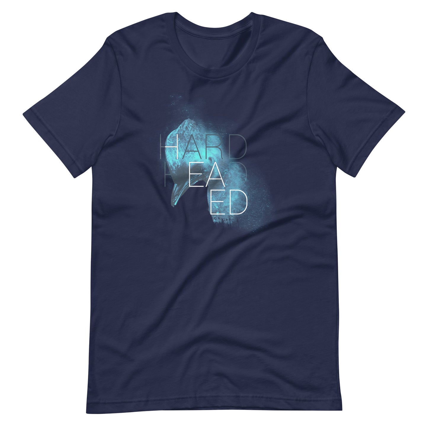 Printagon - Hard Head Ed - Unisex T- shirt - Navy / XS