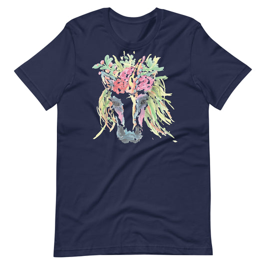 Printagon - Unicorn Head - T-shirt - Navy / XS