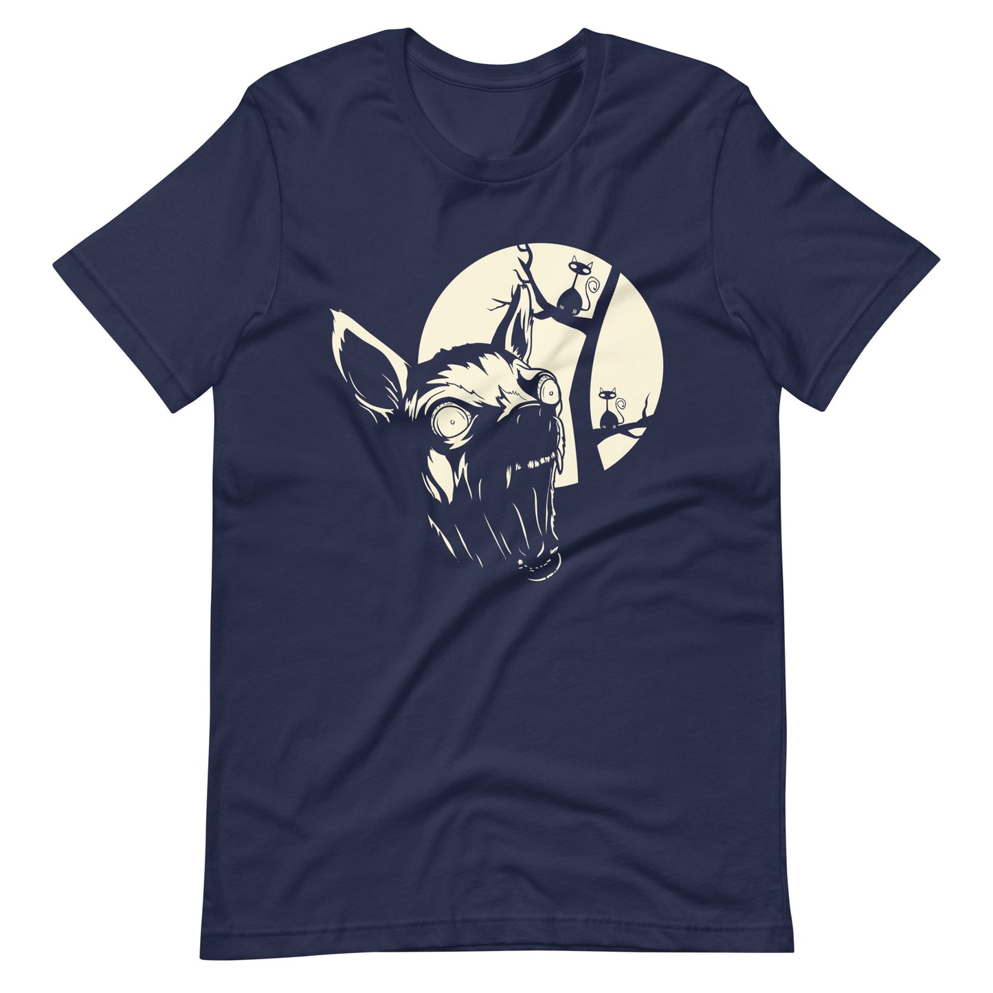 Printagon - Night Wild Animal - Unisex T-shirt - Navy / XS