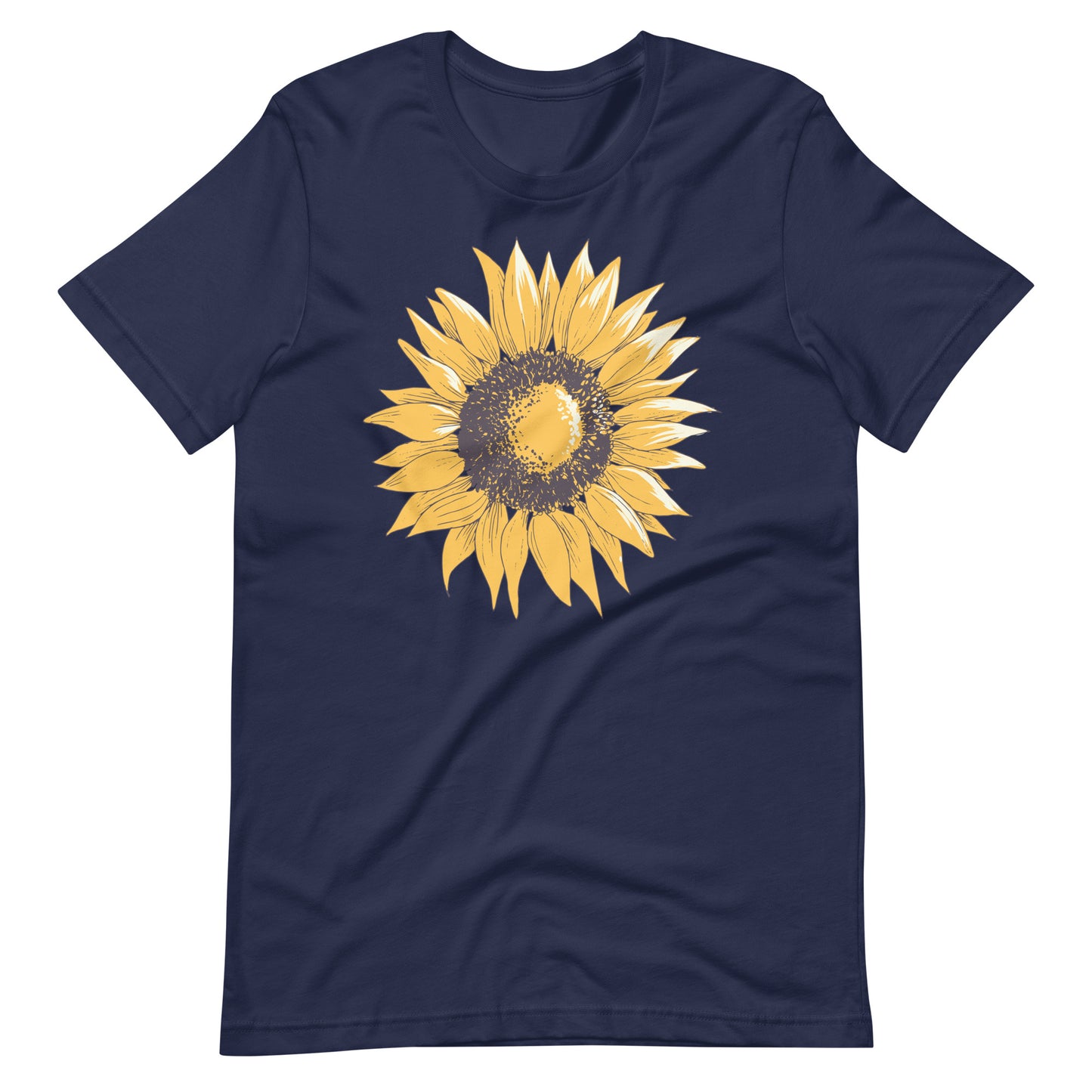 Printagon - Sun Flower - T-shirt - Navy / XS