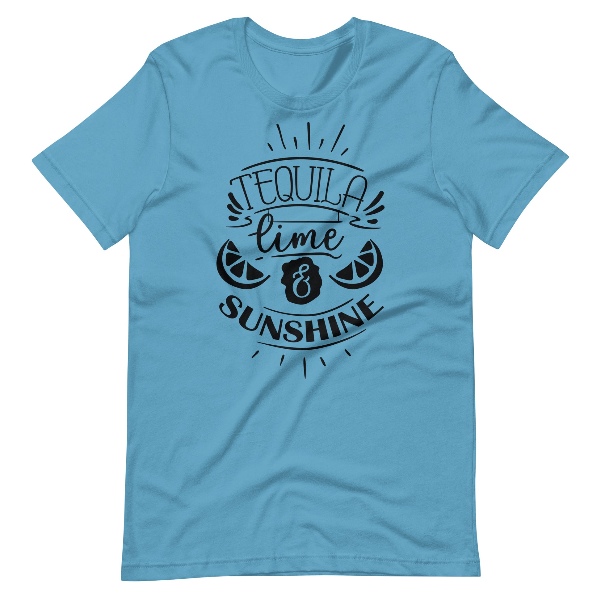 Tequila Time & Sunshine - Unisex T-shirt - Ocean Blue / S Printagon