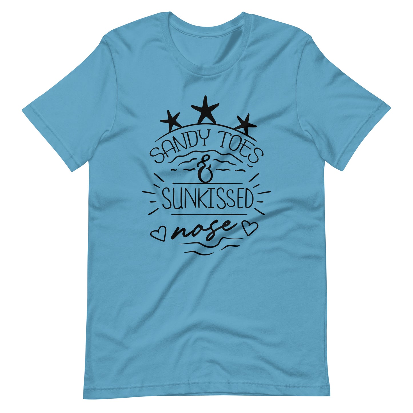 Sandy Toes & Sun Kissed Nose - Unisex T-shirt - Ocean Blue / S Printagon