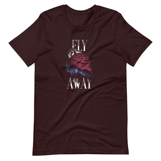 Printagon - Fly Away - Unisex T-shirt - Oxblood Black / S