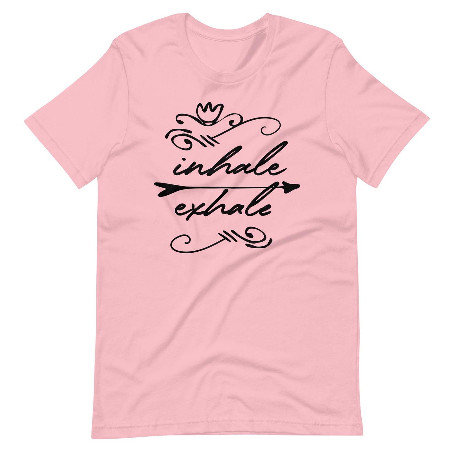 Printagon - Inhale Exhale - Unisex T-shirt - Pink / S