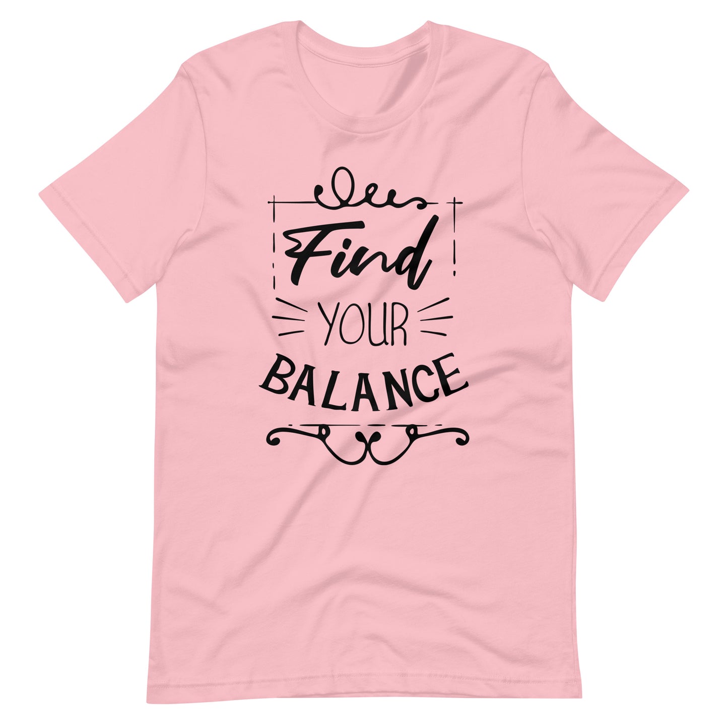 Printagon - Find Your Balance - Unisex T-shirt - Pink / S