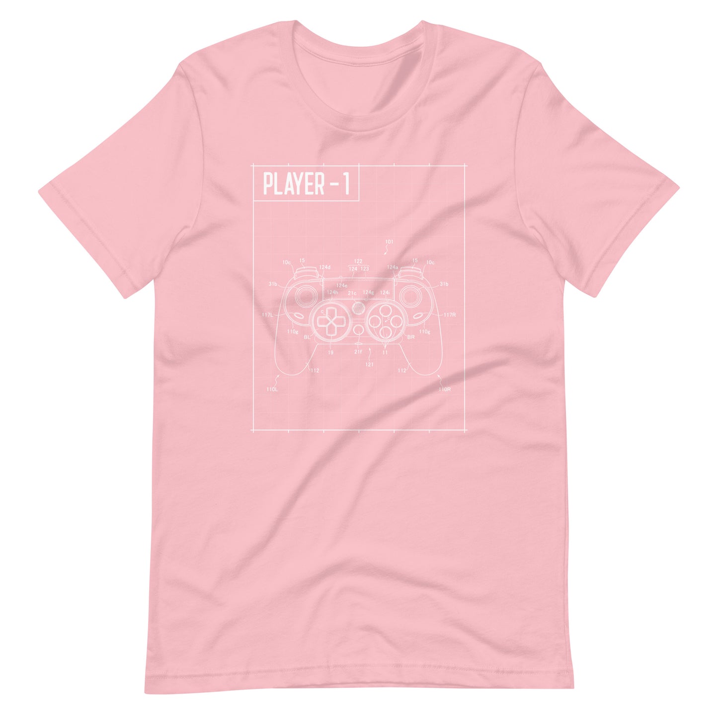 Player 1 Console 003 - Unisex T-shirt - Pink / S Printagon