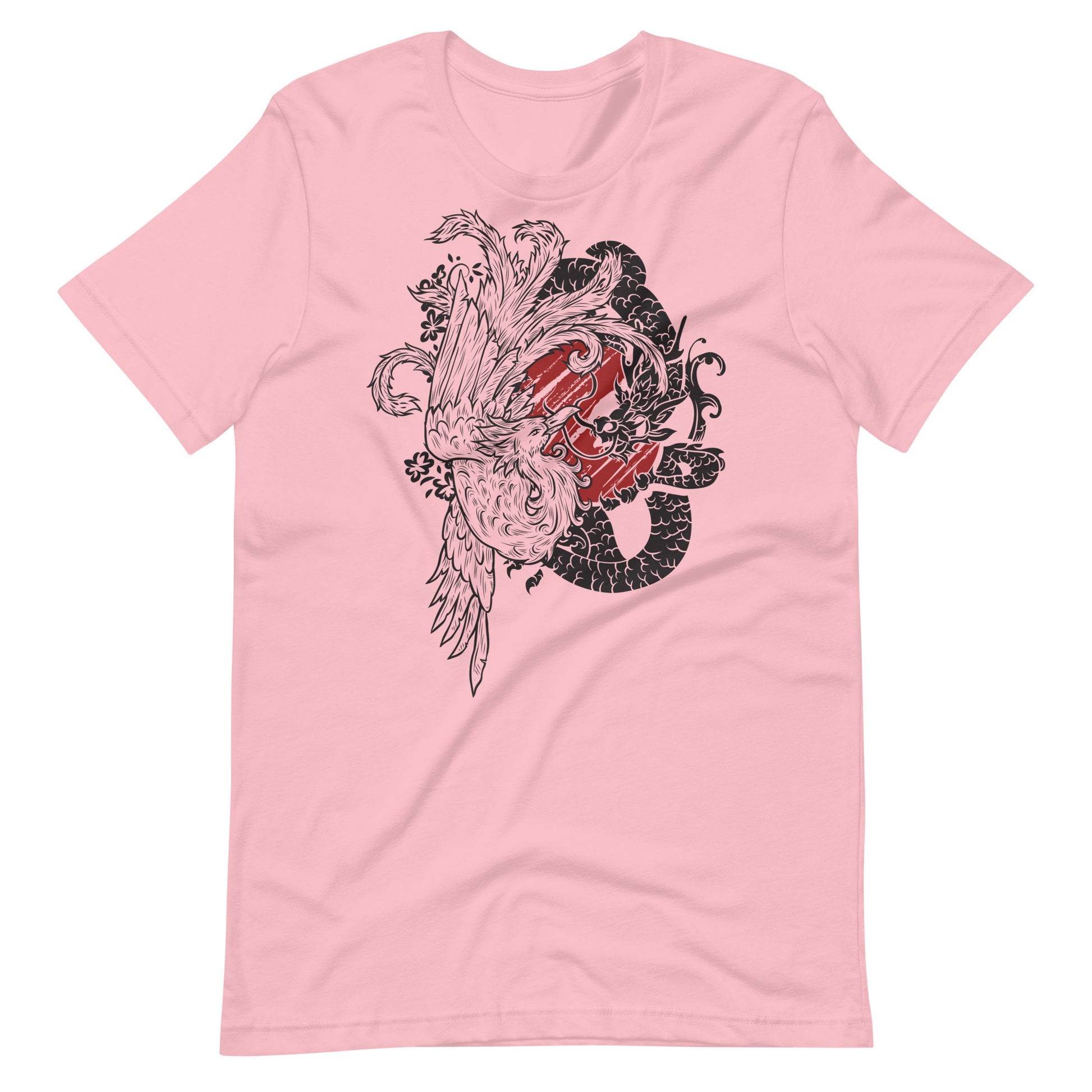 Printagon - Dragon Graphic - Unisex T-shirt - Pink / S