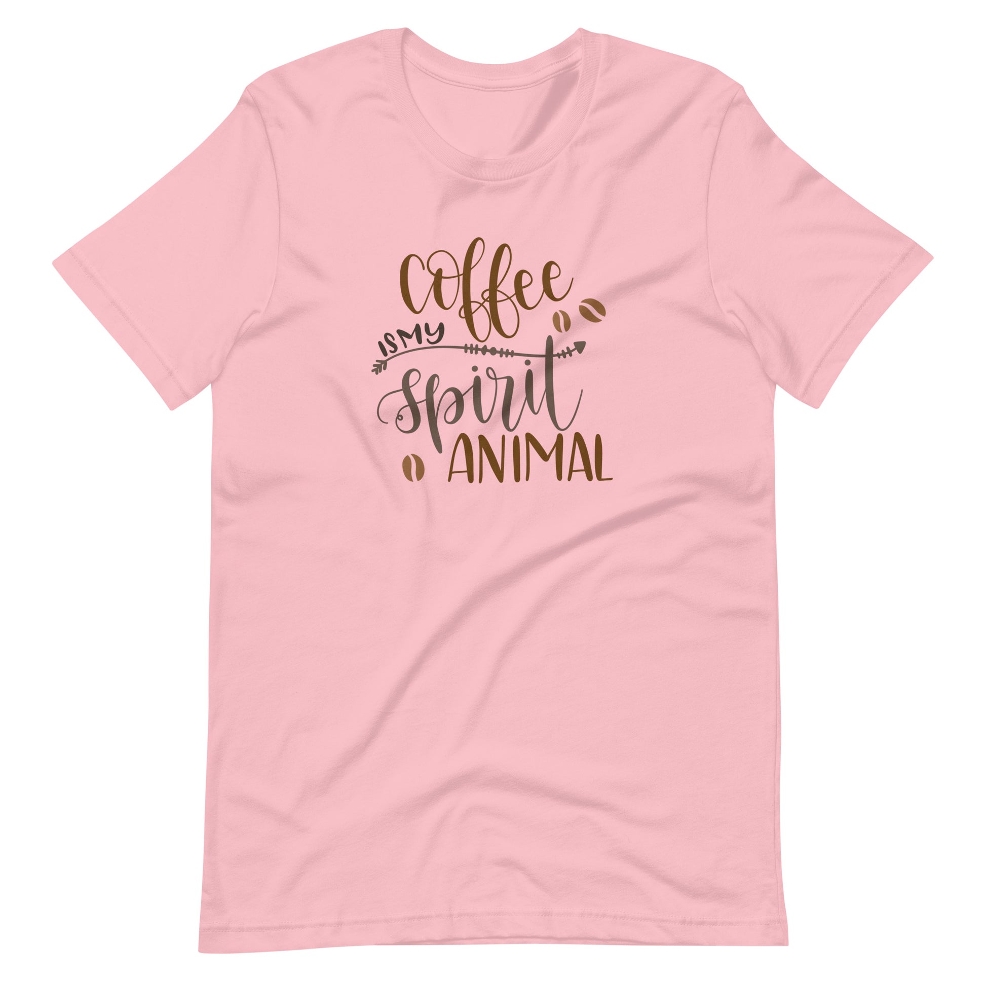 Printagon - Coffee Is My Spirit Animal 002 - Unisex T-shirt - Pink / S