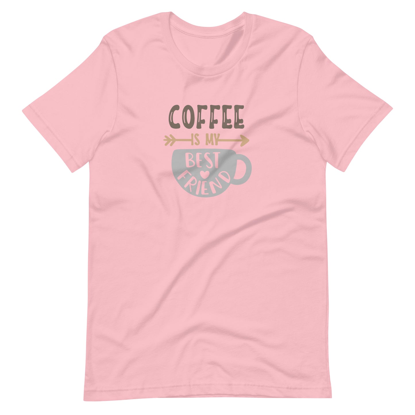 Printagon - Coffee Is My Best Friend - Unisex T-shirt - Pink / S