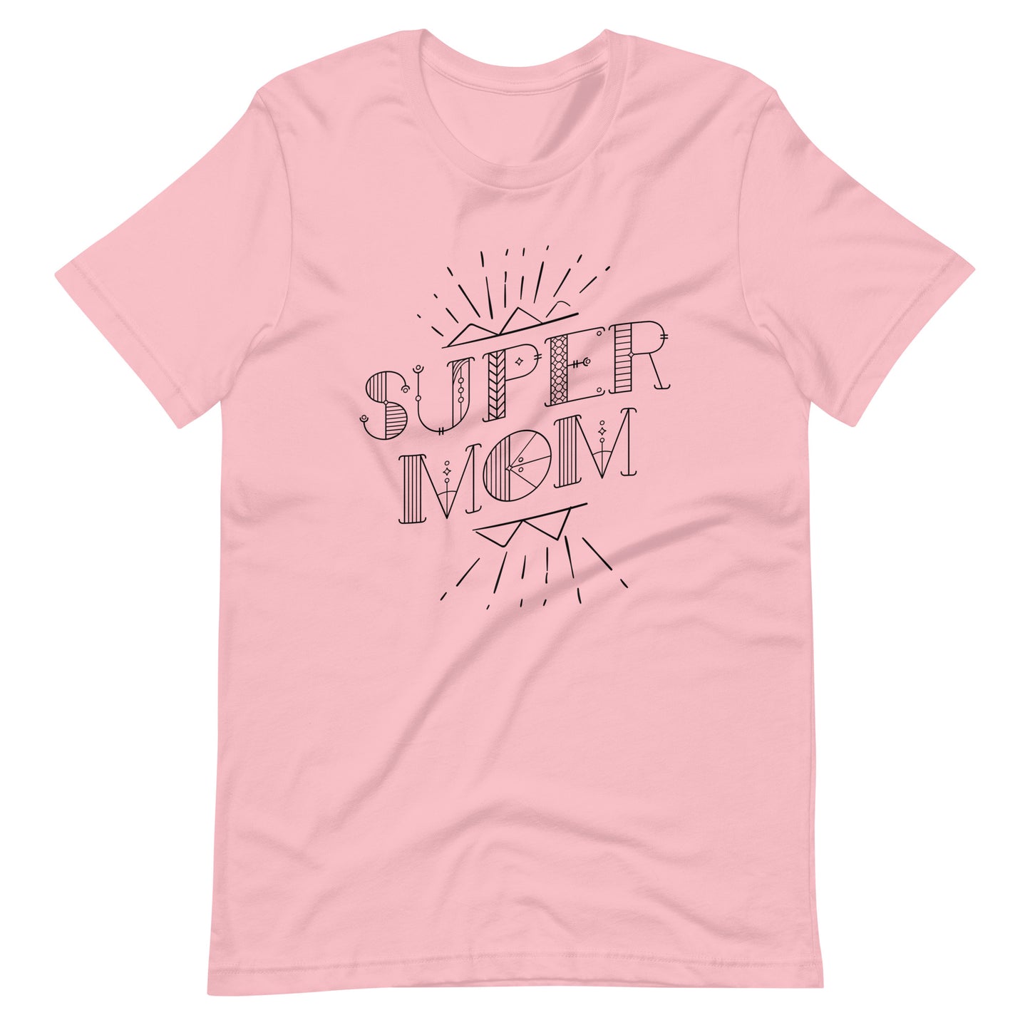 Super Mom 002 - T-shirt - Pink / S Printagon