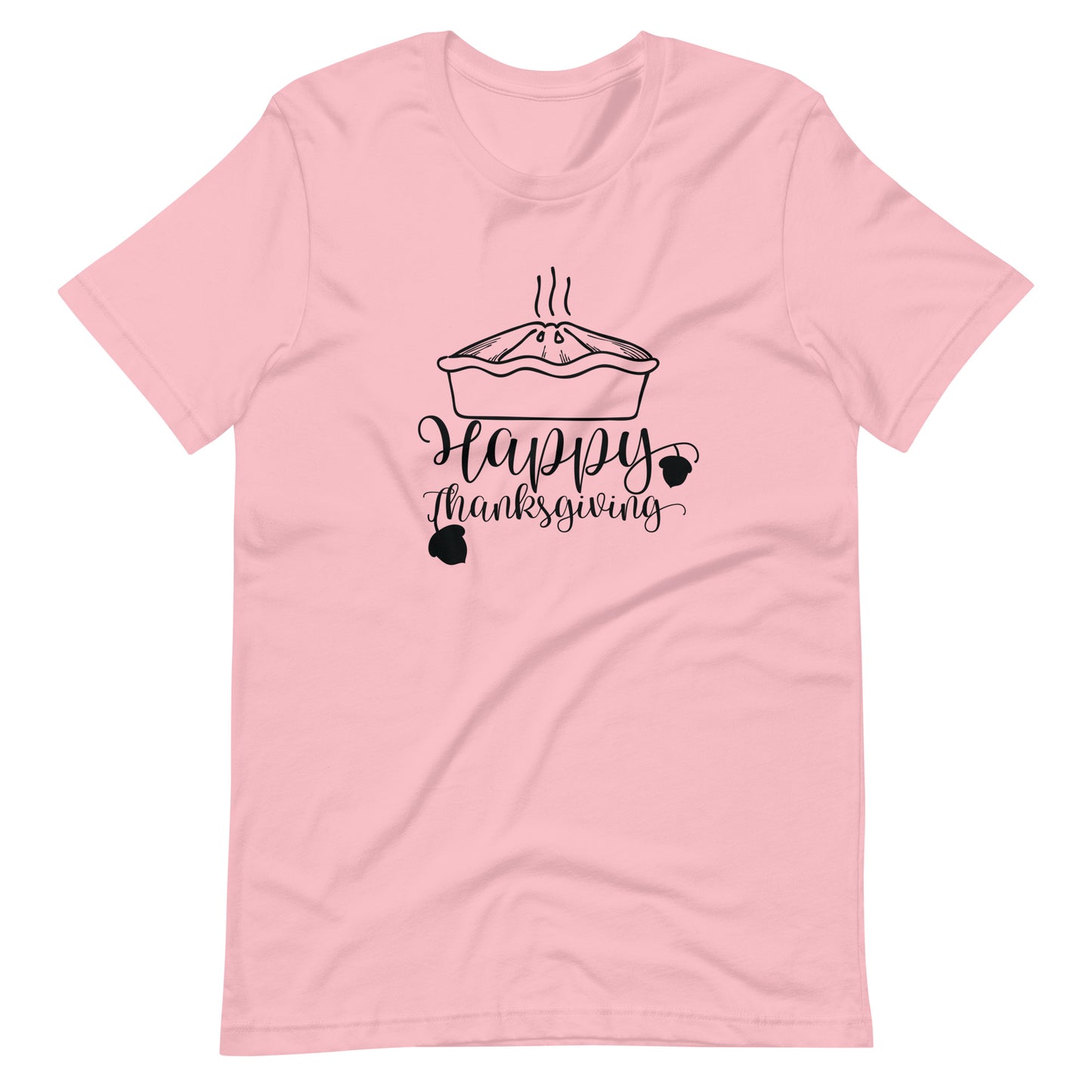 Printagon - Happy Thanks Giving 002 - Unisex T-shirt - Pink / S