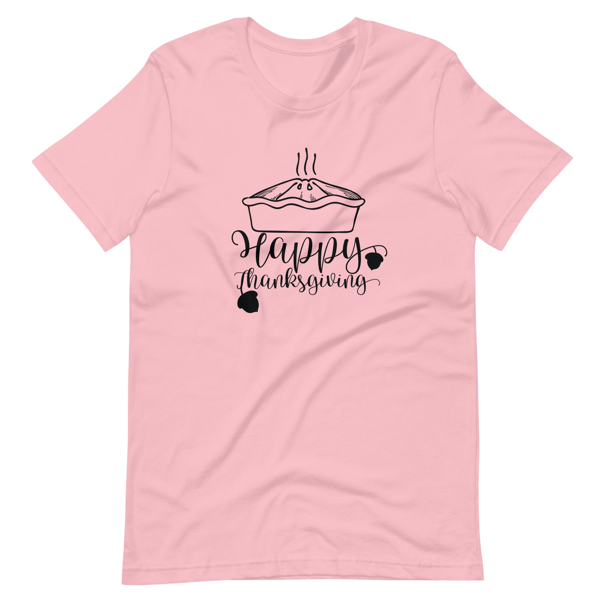 Printagon - Happy Thanks Giving 002 - Unisex T-shirt - Pink / S