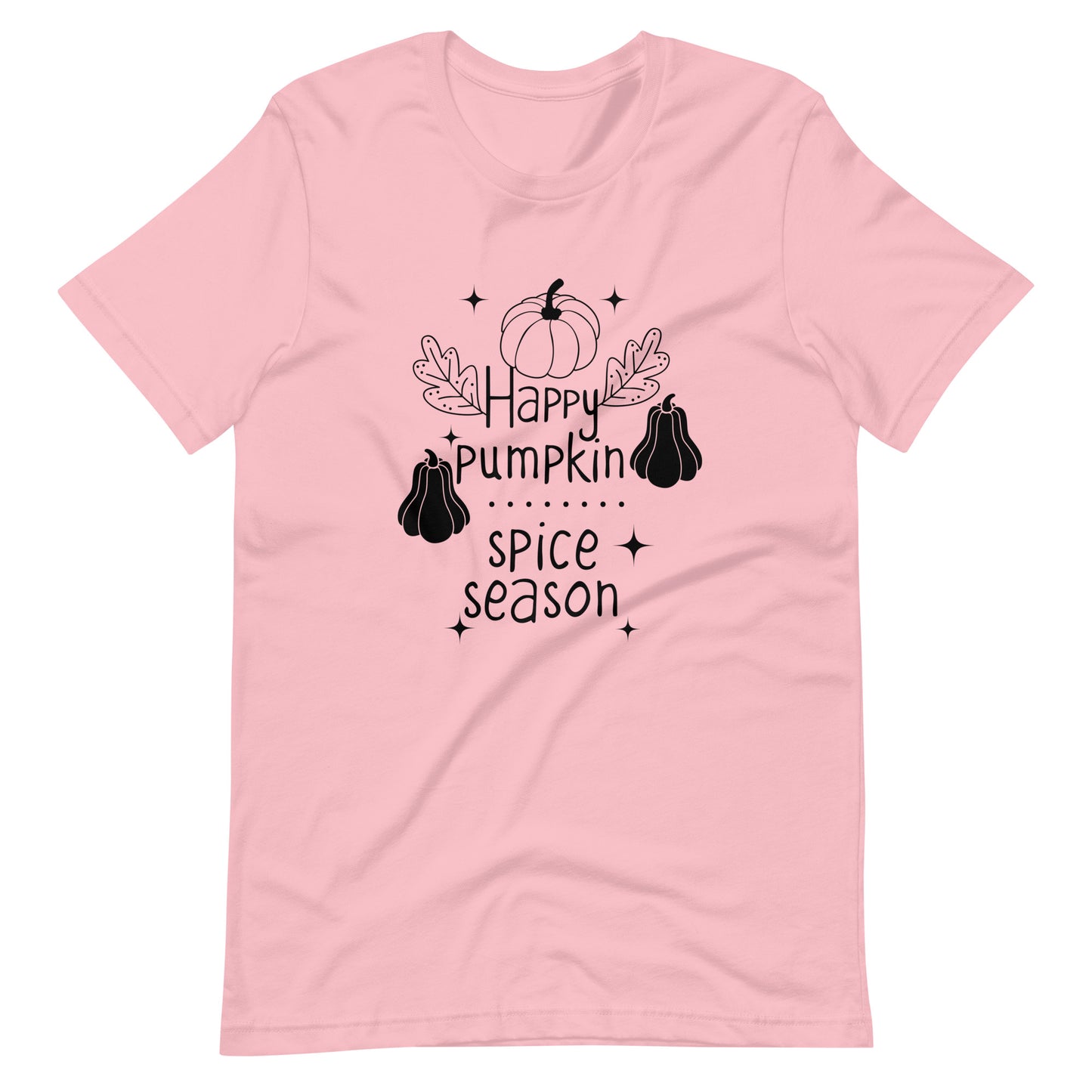 Printagon - Happy Pumpkin Spice Season - Unisex T-shirt - Pink / S